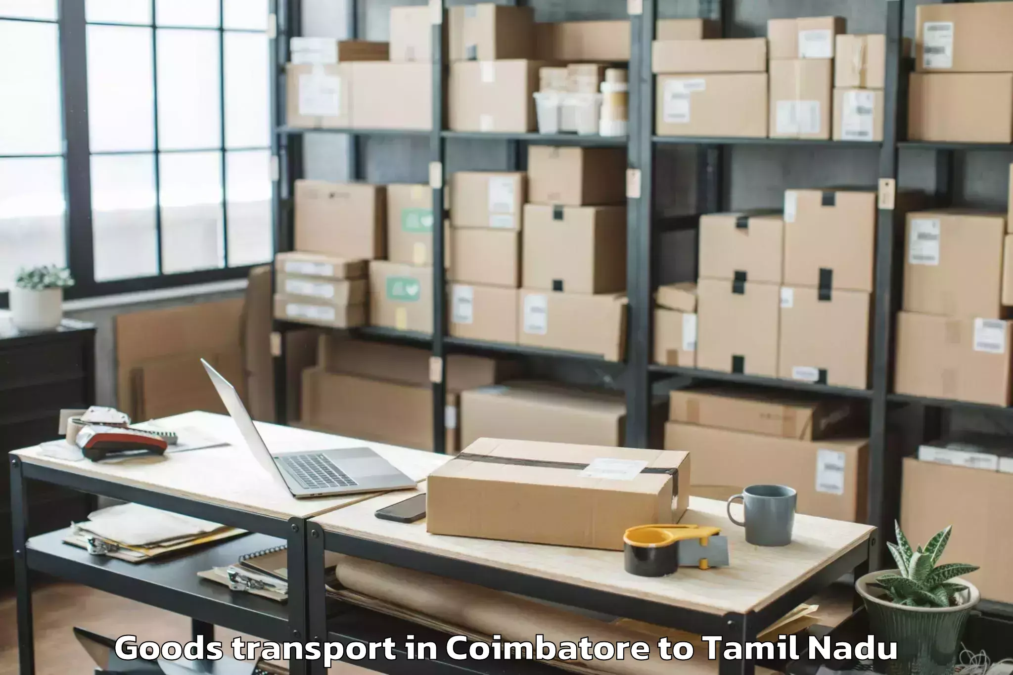 Expert Coimbatore to Needamangalam Goods Transport